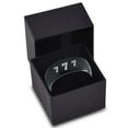 thumbnail image 3 of Tungsten Lucky Number Seven Band Ring 8mm Men Women Comfort Fit Black Dome Brushed Polished, 3 of 4