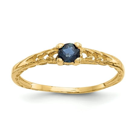 3 Mm Sapphire Heart - 14k Madi K 3mm Sapphire Birthstone Baby Ring