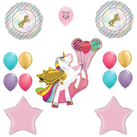  Unicorn  Party  Supplies  Balloon Set Walmart  com