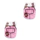 thumbnail image 4 of Ropa para cachorros Greeniant chaleco transpirable a rayas Patrón de oso rosa 2piezas, 4 of 5