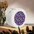 thumbnail image 6 of Yiaed funny Skull daisy flower Print Travel Jewelry Case Bridesmaid Gift Boxes Jewelry Travel Organizer Small Round Jewelry Box Mini Storage-White, 6 of 7