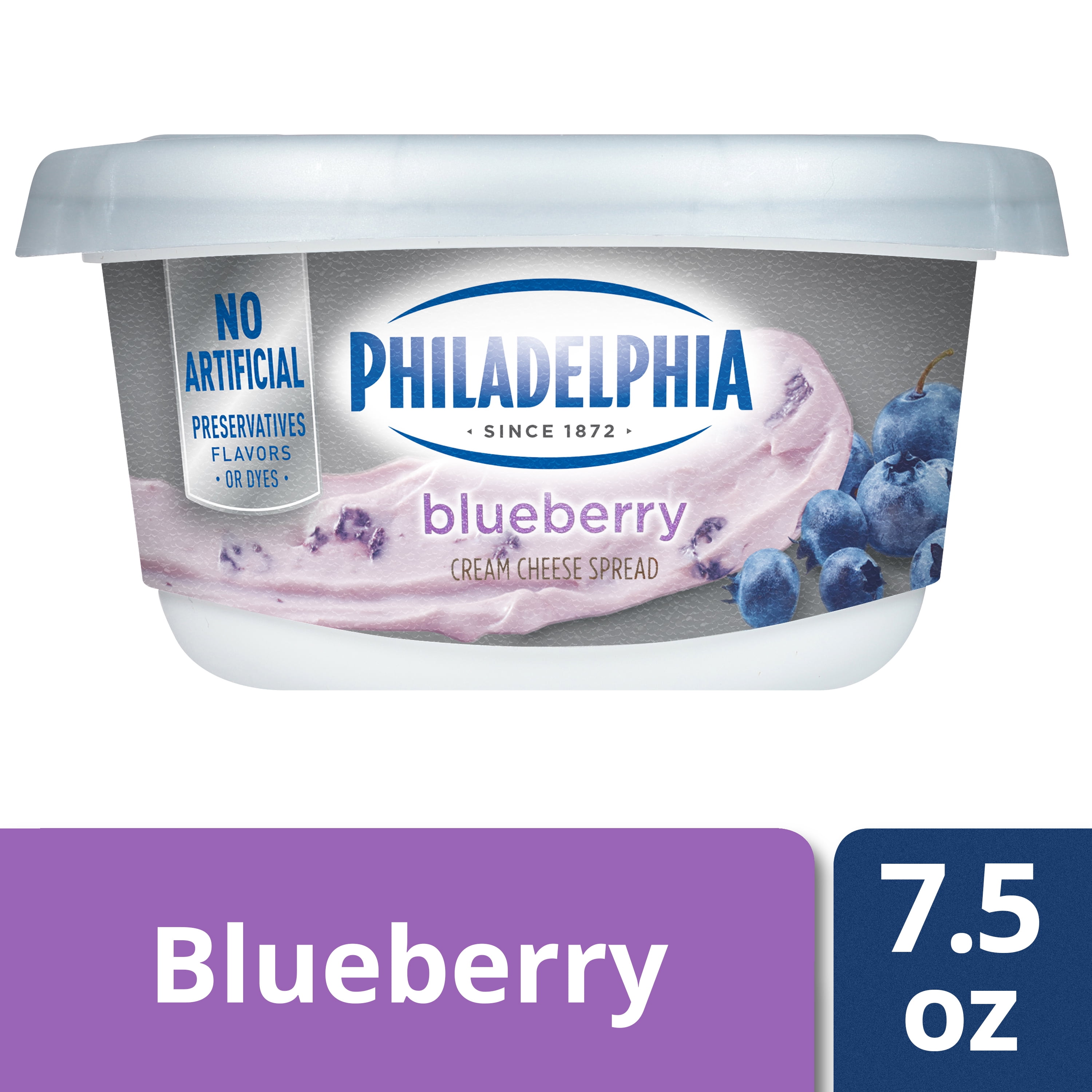Philadelphia Blueberry Cream Cheese Spread, 7.5 oz Tub