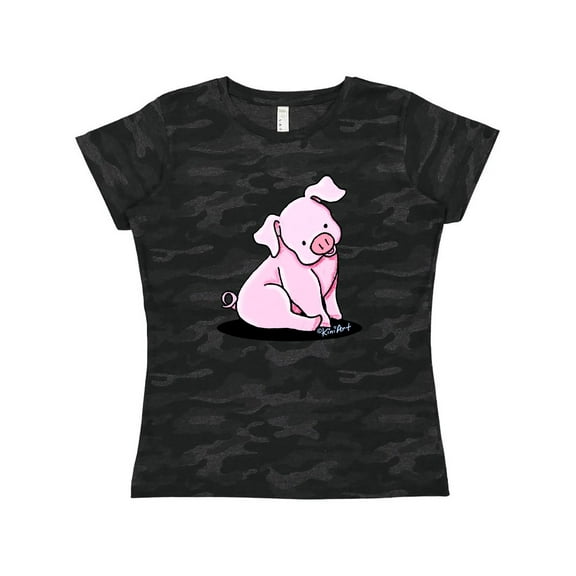 Inktastic Sitting Pig Women's T-Shirt