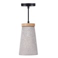 thumbnail image 3 of  Concrete Ceiling Light Shade Wood Modern Loft Room Bar LED Pendant Lamp Fixtures, 3 of 9