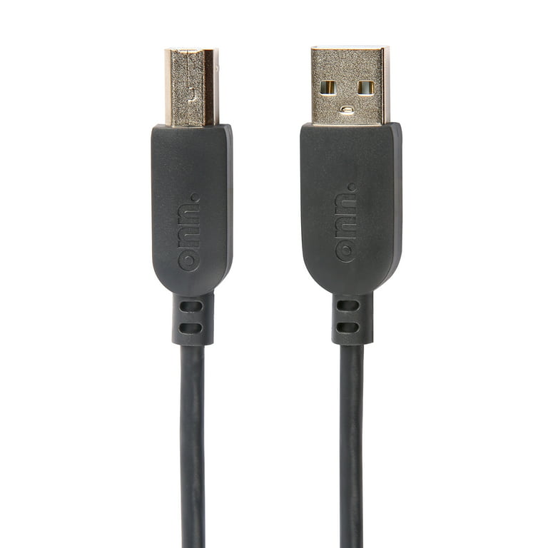 onn. 6ft USB Printer Cable, USB to USB-B 