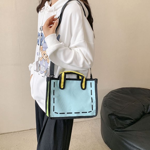 Sac 2D avec Haute Apparence et Élégant Sac à Bandoulière Portable Mignon pour Femmes
