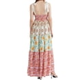thumbnail image 5 of Mevireiy Women Y2K Flowy Smocked Maxi Dress Sleeveless Tie Shoulder Boho Floral Beach Sundresses, 5 of 8