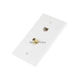 thumbnail image 1 of Monoprice - Wall mount plate - CAT 5e - RJ-45, F connector - 1-gang, 1 of 2
