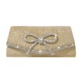 thumbnail image 1 of Bolso de mano Trisapu Bow Evening Sparkly Rhinestone Gold para mujer, 1 of 8