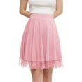 thumbnail image 3 of JINMGG Womens Plus Size Clearance $5 Women's Basic Versatile Stretchy A-line Flared Casual Mini Skater Skirt Pink XXL, 3 of 8