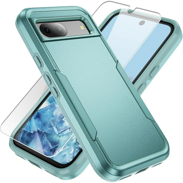 REQO Military Grade Drop Protection Shockproof Cell Phone Case for Google Pixel 8a, Green