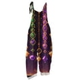 thumbnail image 3 of Fgvctg Mardi Gras Overalls for Women Wide Leg Pant Carnival Party Spaghetti Straps Fashion Mask Graphic Jumpsuits Sleeveless Bib Overalls Sprimg Rompers Clothes With Pockets Purple XXXL, 3 of 3