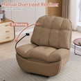thumbnail image 5 of Oversized Rocker Recliner Chairs,Overstuffed Soft Extra Wide Manual Single Sofa Recliner for Living Room Bedroom Apartment Home Theater, Brown, 5 of 7