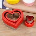 thumbnail image 3 of Love Heart Shape Cookie Cutters, Baking Vegetable Shape Cutters, Mini & Medium & Large Shaped Cutters,The Valentine’s Day Cutters with Red Color Biscuit Molds Fondant Cake, 3 of 3