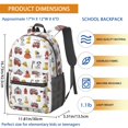 thumbnail image 3 of Fireman and Dalmatian White Pattern 17" Waterproof Oxford School Backpacks for Teens, S-Shape Padded Straps, for School, Travel, Hiking, Camping, 3 of 5
