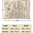thumbnail image 6 of Flannel Throw to My Daughter Blankets from Mom Encourage and Love Breathable Air Mail Blanket Girl Letter Printed Warm Soft Couch Living Room Decor Gift 50"x60", 6 of 6