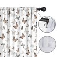 thumbnail image 4 of Blackout Kids Curtains,White Butterfly Pattern Childrens Insulated Curtains Set Of 2,Bedroom Essentials,Toddler Room Decor 42"x54", 4 of 5