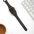 thumbnail image 3 of WFEAGL Leather Band for iWatch Apple Watch Band 38mm 40mm Black/Gold, 3 of 6