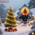 thumbnail image 3 of Stylish Metal Hanging Christmas Tree Wind Spinner - Festive Pine Silhouette with Glowing Orbs & Snowflakes for Garden Decor, 3 of 7