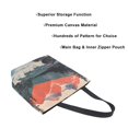 thumbnail image 3 of FORMRS Womens Canvas Tote Bag with Zipper Inner Pocket Shoulder Handbag, Mountains at Dawn, 3 of 7