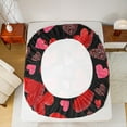 thumbnail image 5 of Manfei 3D Heart Loves Bed Sheets,Romantic Valentines Gifts King Sheets,Red Black Sheet Set For Girls Teens,Super Cozy Room Decor,4 Pieces, 5 of 7