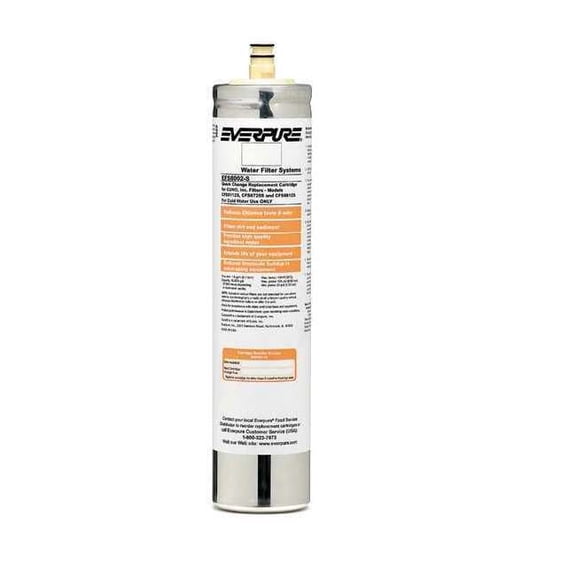 Everpure Quick Connect Filter, 1.5 gpm, 5 Micron, 4" O.D., 14 in H EV978110-75