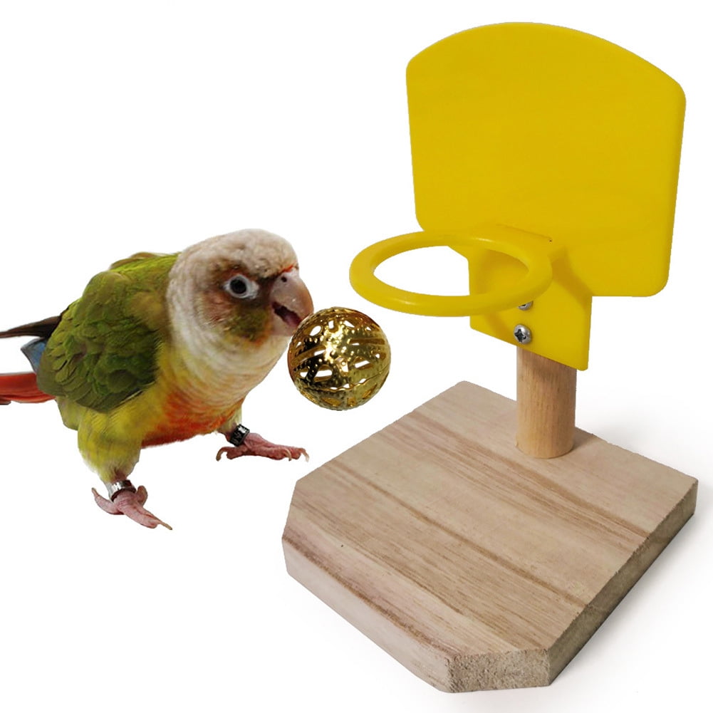 Pet Bird Chew Toys Parakeet Parrot Basketball Hoop Prop Trick Prop Balls LB 