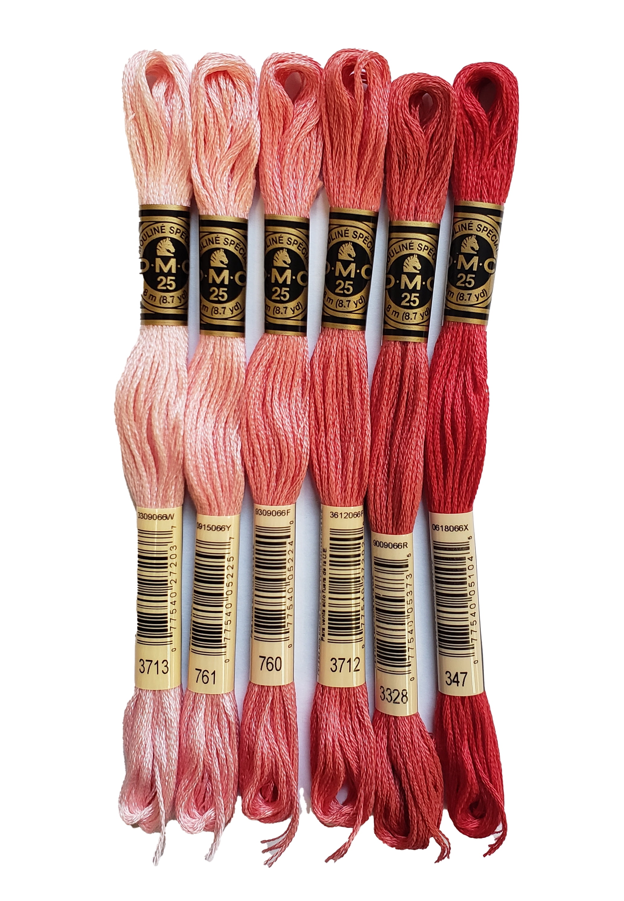  Xuccus DMC Colors 12pcs/Color Double Mercerized six Strands  Cotton Floss Cross Stitch Embroidery Thread,DMC Chart Column 1 - (Color:  Plum) : Arts, Crafts & Sewing