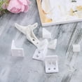 thumbnail image 4 of 100Packs 90 Degree Plastic Corner Braces, 24x17x24mm Nylon Shelf Right Angle Brackets with Screws (White), 4 of 6