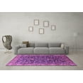 thumbnail image 3 of Ahgly Company Indoor Round Oriental Purple Industrial Area Rugs, 4' Round, 3 of 4