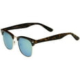 thumbnail image 4 of zerouv - premium half frame colored mirror lens horn rimmed sunglasses 50mm - 50mm, 4 of 5