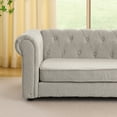 thumbnail image 4 of E-Western Elegant Rectangular Oversized Dog Bed - Modern Linen Fabric Elevated Pet Sofa for Large Dogs, Durable & Comfortable, Easy to Clean, Beige, 4 of 9