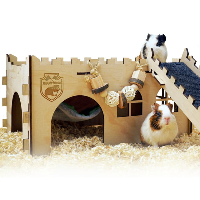 Casa Refugio y Castillo Grande de Madera SoulThink para Cobayos