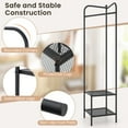 thumbnail image 3 of Giantex Corner Hall Tree, Freestanding Entryway Coat Storage Rack w/Shelves, Black, 3 of 5