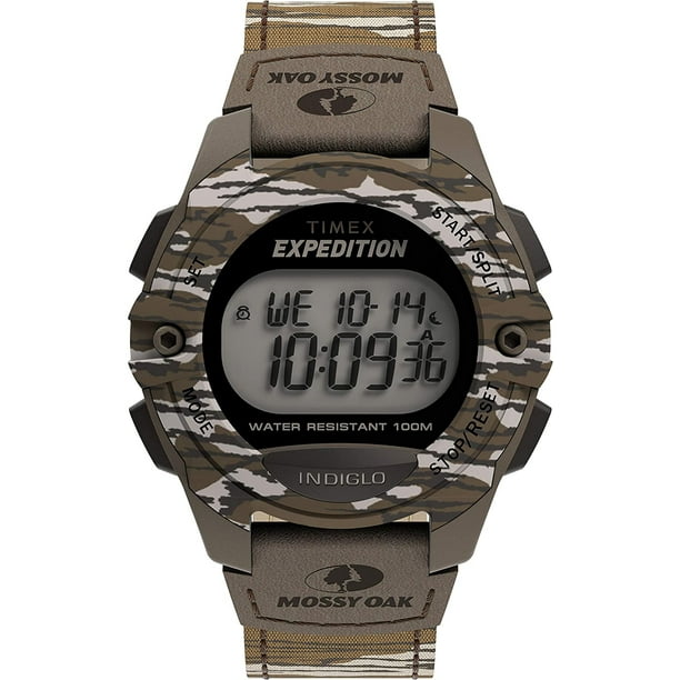 Reloj Digital Timex x Mossy Oak Expedition 40mm Hombre Correa Tela Camo Bottomland