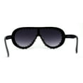 thumbnail image 4 of Maximalist Heavy Rhinestone Iced Plastic Racer Shield Sunglasses Black Smoke, 4 of 4
