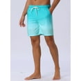 thumbnail image 2 of DARING DIVA Men's Drawstring Elastic Waist Lining Swimming Trunks 28 Light Blue, 2 of 6