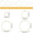 thumbnail image 2 of 48Pcs 8 Style Stainless Steel Hoop Earring Findings 4 Size Wine Glass Charm Rings Open Earring Beading Hoop for DIY Crafts Earring Party Favor Pendant Making Sliver & Golden, 2 of 7
