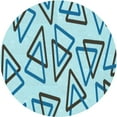 thumbnail image 1 of Ahgly Company Machine Washable Indoor Round Transitional Glacial Blue Ice Blue Area Rugs, 4' Round, 1 of 7