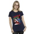 thumbnail image 2 of DC Comics T-Shirt en Coton pour Femmes Superman Santa Comic, 2 of 3