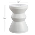 thumbnail image 3 of Safavieh Larsa Coin Indoor/Outdoor Ceramic Garden Stool, White, 3 of 7