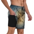 thumbnail image 2 of Fotbe Vintage Compass Traje de Baño para Hombre – Shorts de Natación de Secado Rápido con Forro y Bolsillos-Medium, 2 of 6
