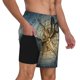 thumbnail image 2 of Fotbe Vintage Compass Traje de Baño para Hombre – Shorts de Natación de Secado Rápido con Forro y Bolsillos-3X-Large, 2 of 6