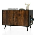 thumbnail image 1 of Gymax Industrial Cat Litter Box Enclosure Hidden Washroom Cat House End Table Cabinet, 1 of 10