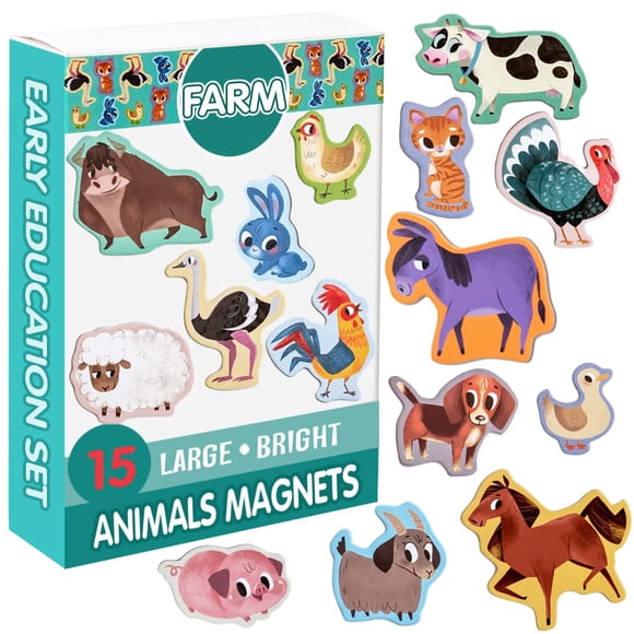 Juguetes educativos Magdum Large Farm de Animal Magnets para niños