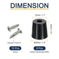 thumbnail image 2 of Uxcell 8pcs Rubber Feet Bumpers Buffer with Screws Black 1.3"H x 1.3"D, 2 of 6