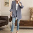 thumbnail image 2 of Vedolay Womens Tops Casual Women's Blazers for Work Casual Open Front Long Sleeve Work Office Jackets,Gray 3XL, 2 of 4