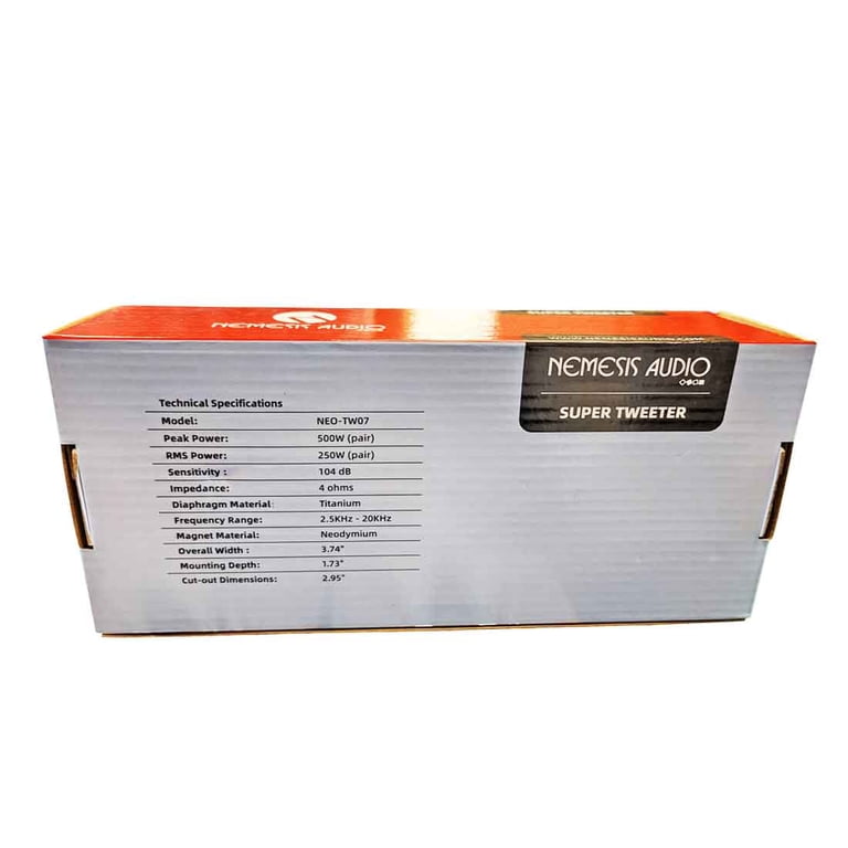 Nemesis Audio NEO-TW07 500W Max 4-Ohms Car Audio Neodymium Super