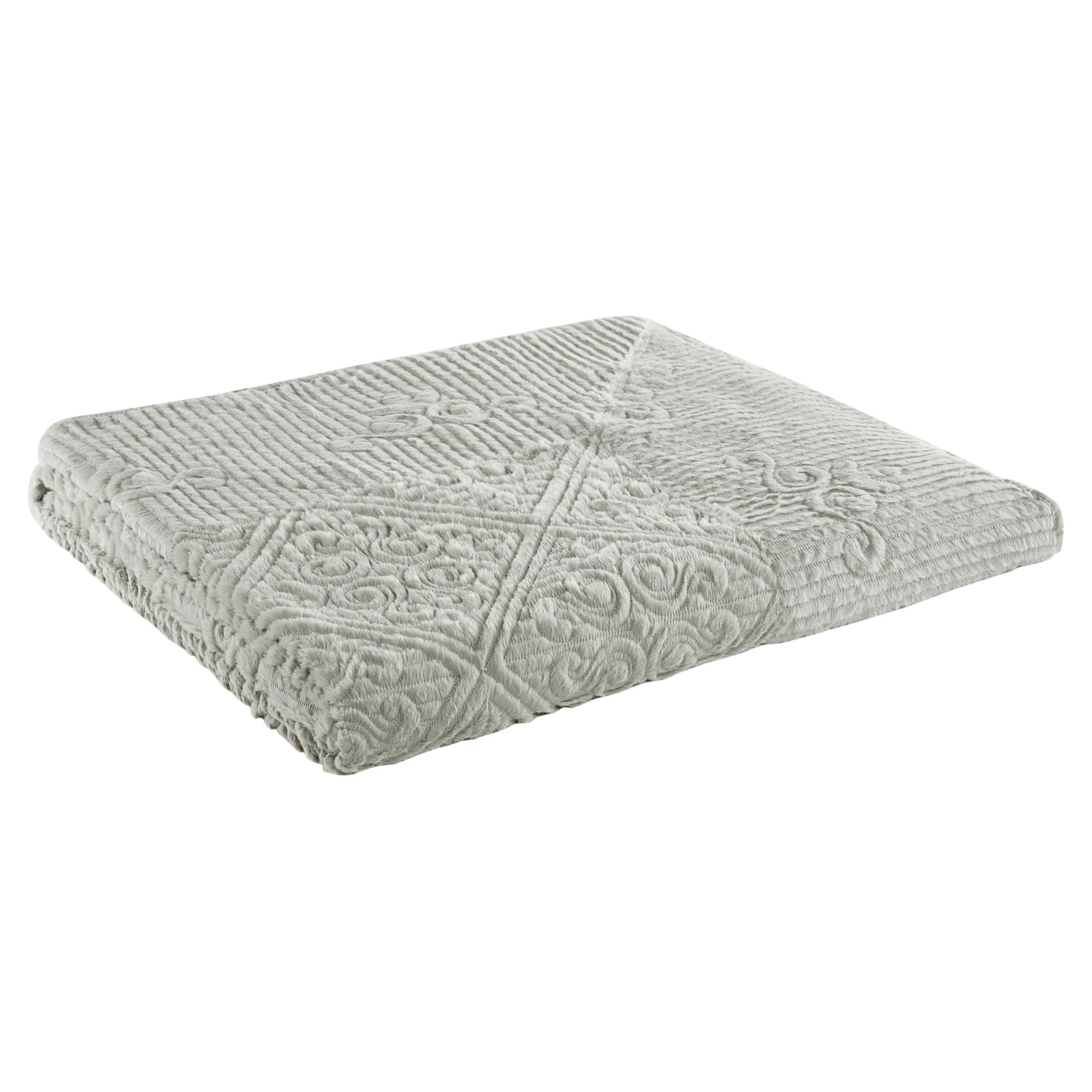 VCNY Home Westland 3-Piece Grey Solid Tile Bedspread Set, Queen, Adult, Unisex