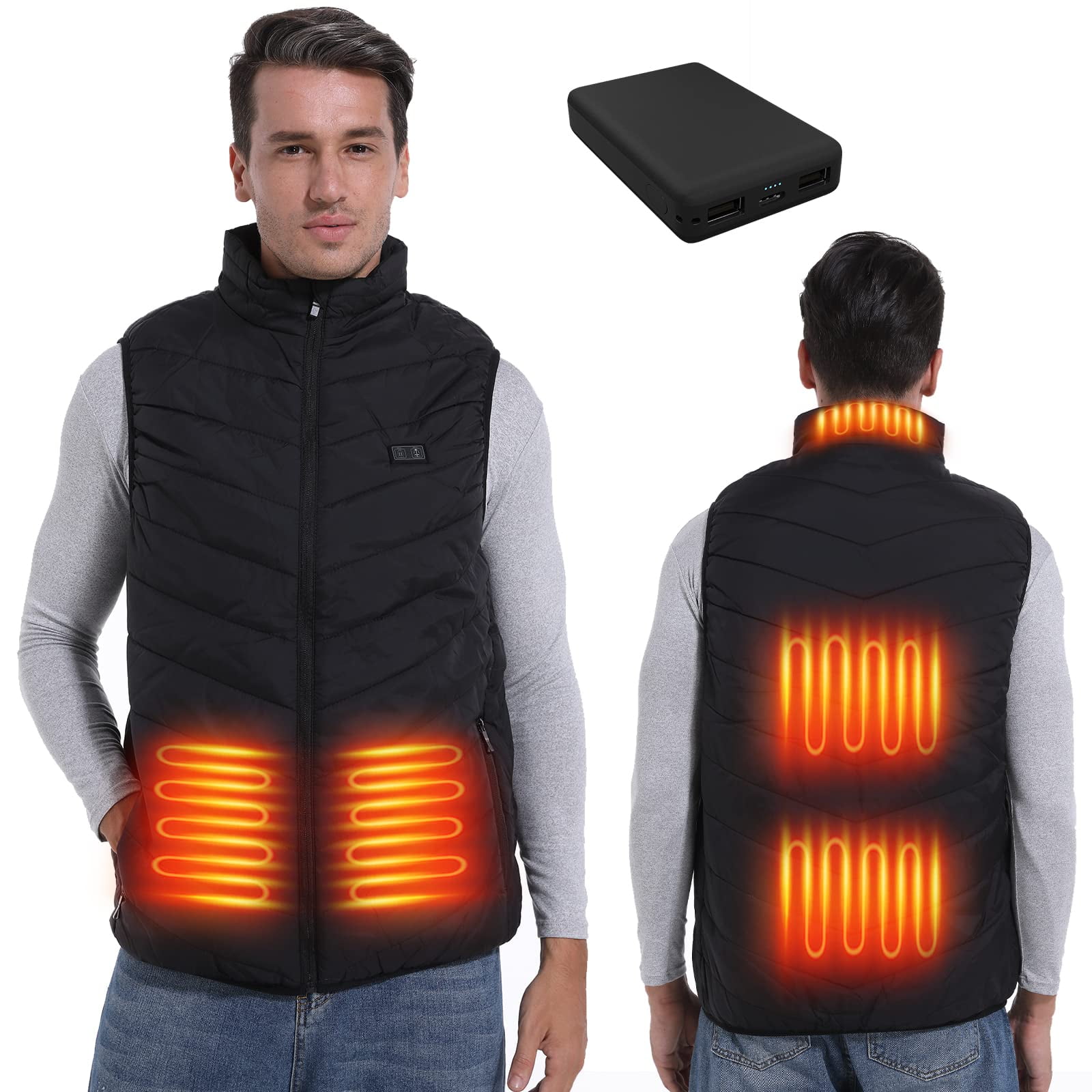 Children's Palace chemicals equator Aptoco Heating Vest for Men Women with Battery Winter Warm USB Charging  Electric Heated Vest for Camping Hiking Skiing- M, Christmas Gifts -  Walmart.com
